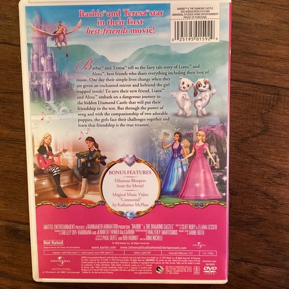 Barbie DVD’s set of 2 Barbie movies Princess Power & The Diamond Castle 1hr 15m‌ - Picture 6 of 10